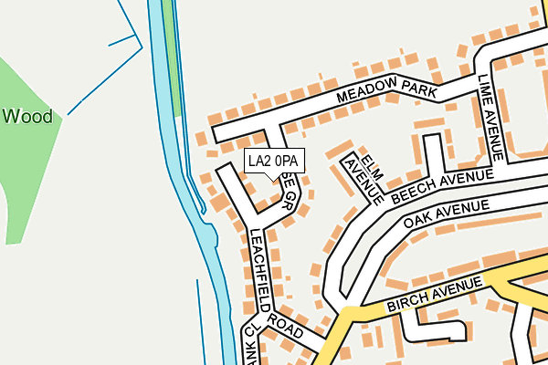 LA2 0PA map - OS OpenMap – Local (Ordnance Survey)