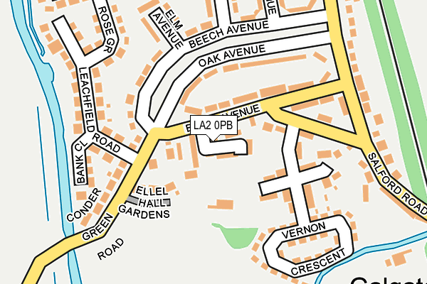 LA2 0PB map - OS OpenMap – Local (Ordnance Survey)