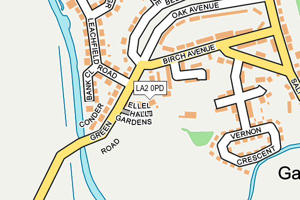 LA2 0PD map - OS OpenMap – Local (Ordnance Survey)