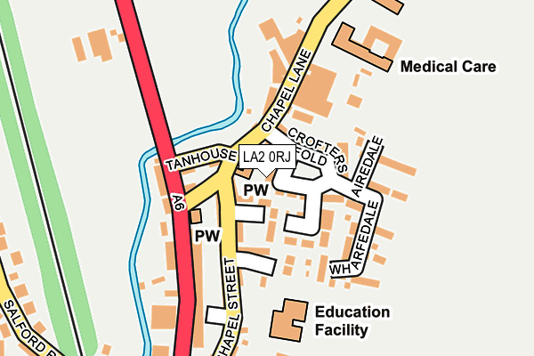 LA2 0RJ map - OS OpenMap – Local (Ordnance Survey)