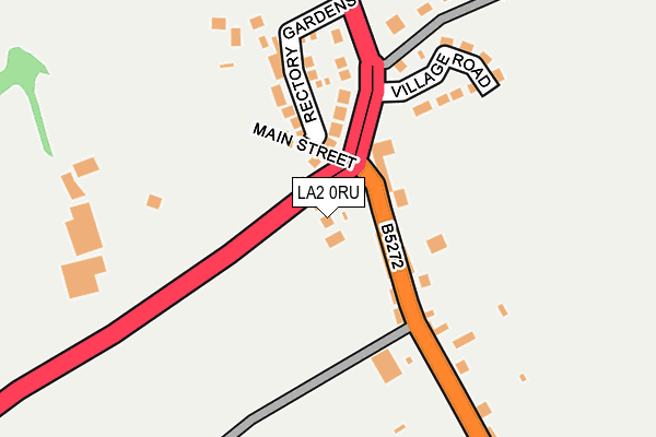 LA2 0RU map - OS OpenMap – Local (Ordnance Survey)