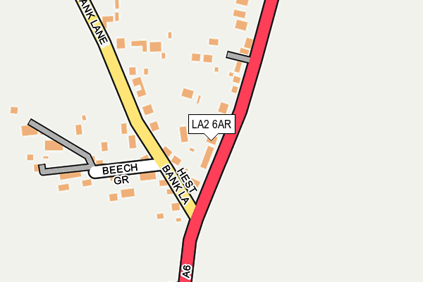 LA2 6AR map - OS OpenMap – Local (Ordnance Survey)