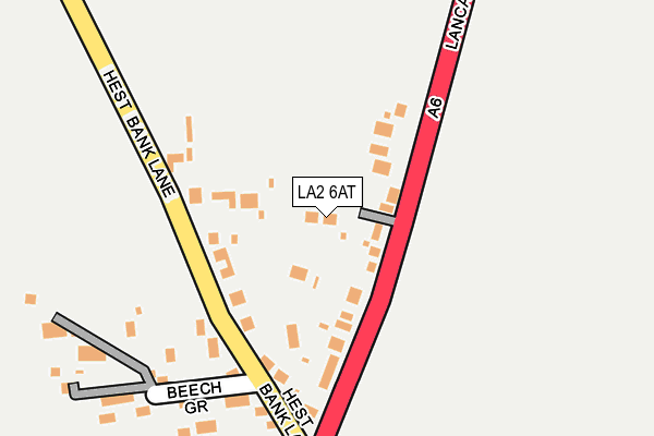 LA2 6AT map - OS OpenMap – Local (Ordnance Survey)