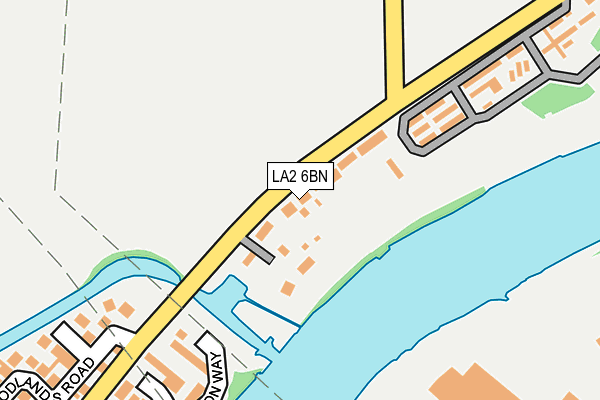 LA2 6BN map - OS OpenMap – Local (Ordnance Survey)