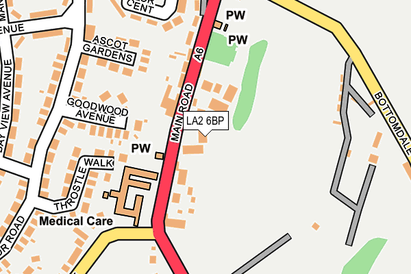 LA2 6BP map - OS OpenMap – Local (Ordnance Survey)