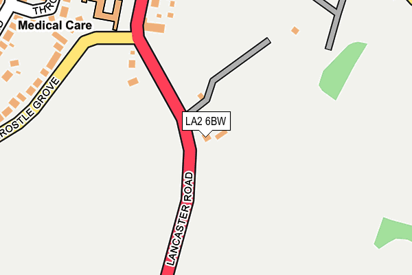 LA2 6BW map - OS OpenMap – Local (Ordnance Survey)