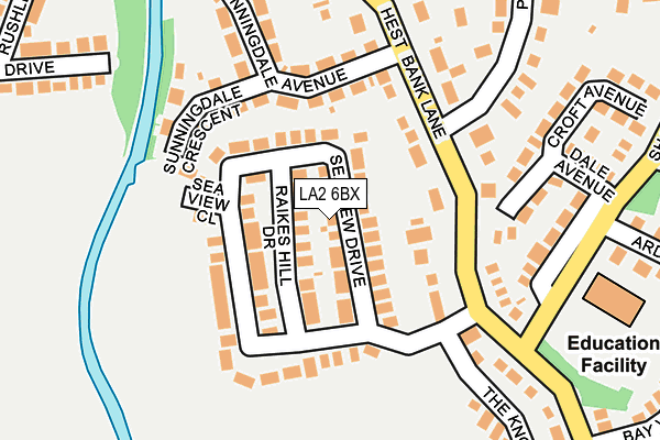 LA2 6BX map - OS OpenMap – Local (Ordnance Survey)
