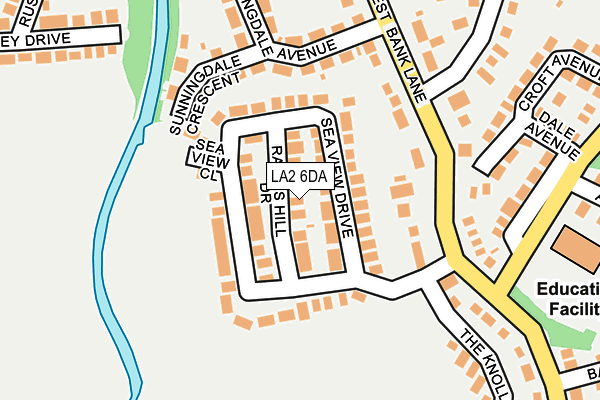 LA2 6DA map - OS OpenMap – Local (Ordnance Survey)