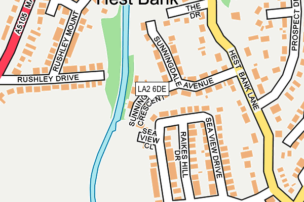 LA2 6DE map - OS OpenMap – Local (Ordnance Survey)