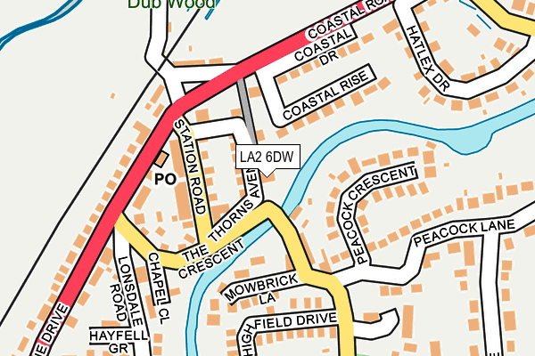 LA2 6DW map - OS OpenMap – Local (Ordnance Survey)