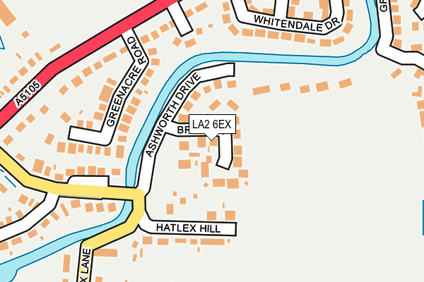 LA2 6EX map - OS OpenMap – Local (Ordnance Survey)
