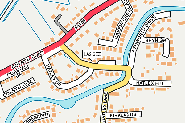 LA2 6EZ map - OS OpenMap – Local (Ordnance Survey)