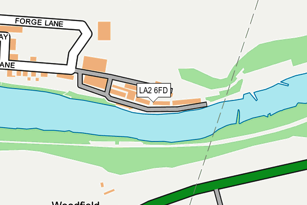 LA2 6FD map - OS OpenMap – Local (Ordnance Survey)