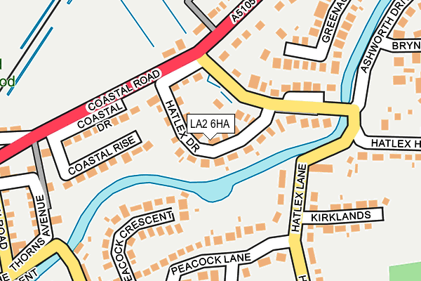 LA2 6HA map - OS OpenMap – Local (Ordnance Survey)