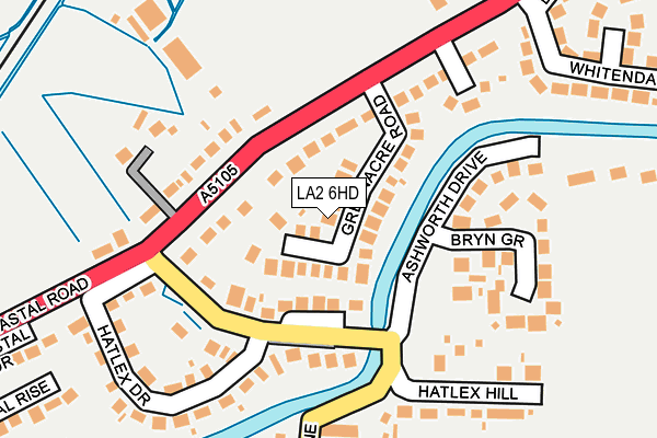 LA2 6HD map - OS OpenMap – Local (Ordnance Survey)