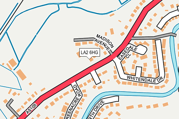 LA2 6HG map - OS OpenMap – Local (Ordnance Survey)
