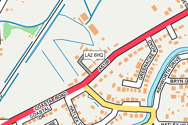 LA2 6HQ map - OS OpenMap – Local (Ordnance Survey)