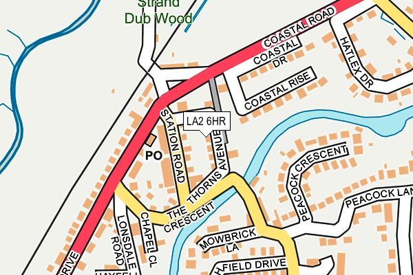 LA2 6HR map - OS OpenMap – Local (Ordnance Survey)