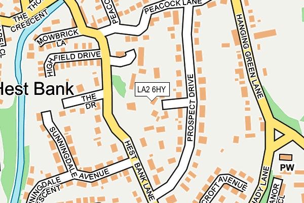 LA2 6HY map - OS OpenMap – Local (Ordnance Survey)
