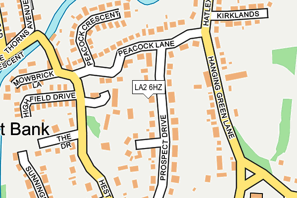LA2 6HZ map - OS OpenMap – Local (Ordnance Survey)