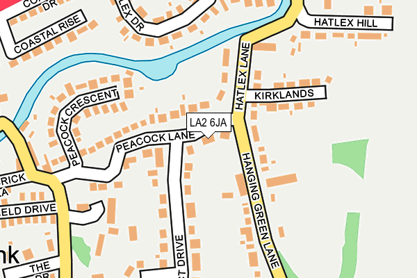 LA2 6JA map - OS OpenMap – Local (Ordnance Survey)