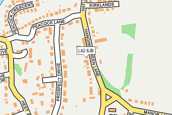 LA2 6JB map - OS OpenMap – Local (Ordnance Survey)