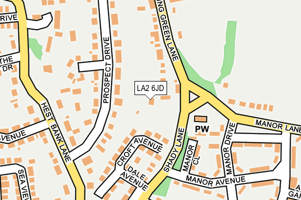LA2 6JD map - OS OpenMap – Local (Ordnance Survey)