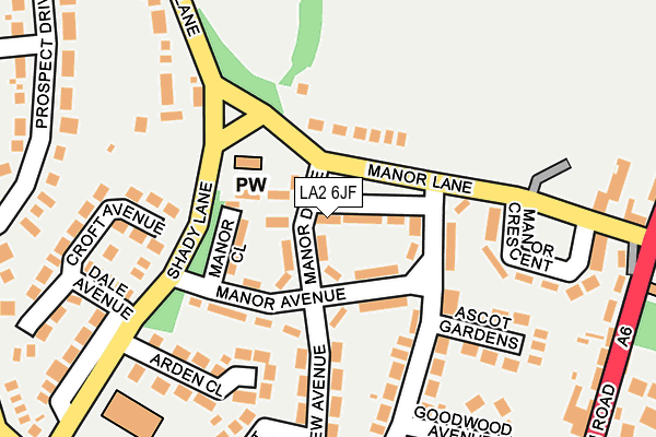 LA2 6JF map - OS OpenMap – Local (Ordnance Survey)