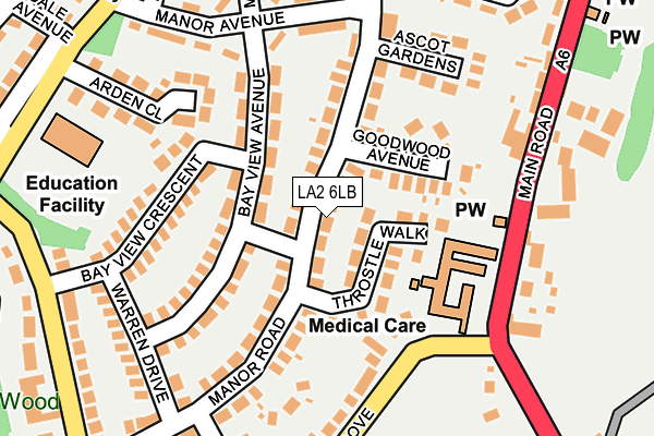 LA2 6LB map - OS OpenMap – Local (Ordnance Survey)