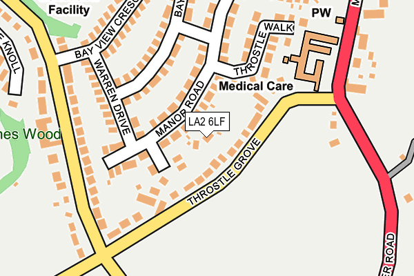 LA2 6LF map - OS OpenMap – Local (Ordnance Survey)