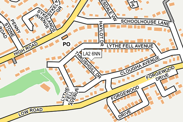 LA2 6NN map - OS OpenMap – Local (Ordnance Survey)