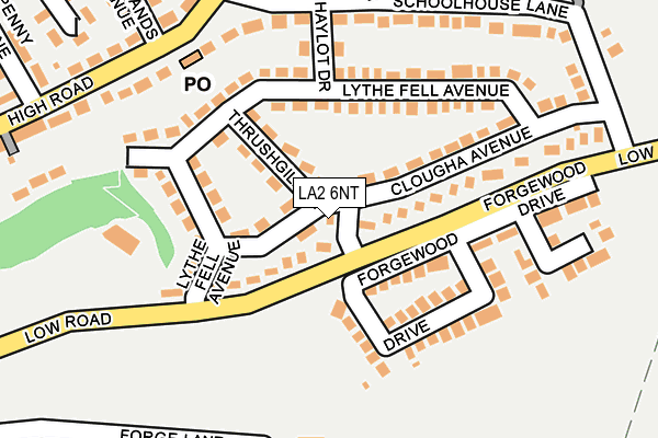 LA2 6NT map - OS OpenMap – Local (Ordnance Survey)