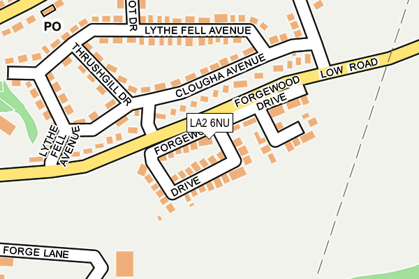 LA2 6NU map - OS OpenMap – Local (Ordnance Survey)