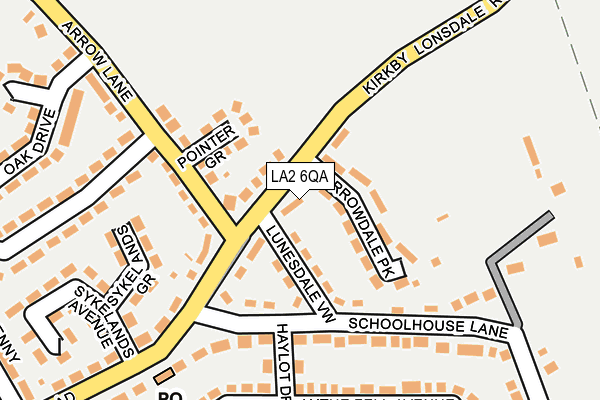 LA2 6QA map - OS OpenMap – Local (Ordnance Survey)