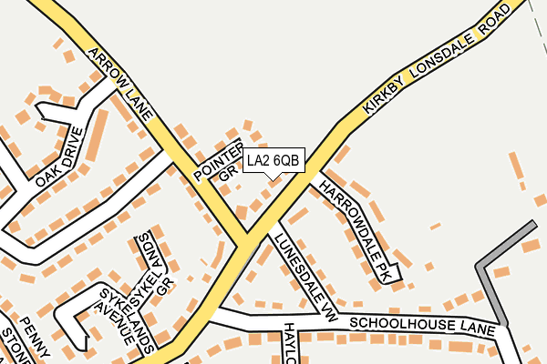LA2 6QB map - OS OpenMap – Local (Ordnance Survey)
