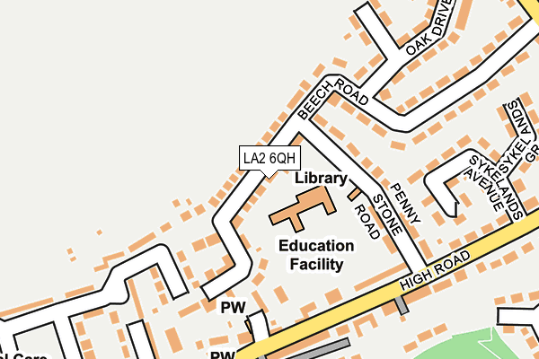 LA2 6QH map - OS OpenMap – Local (Ordnance Survey)