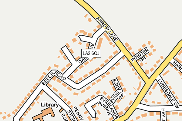 LA2 6QJ map - OS OpenMap – Local (Ordnance Survey)