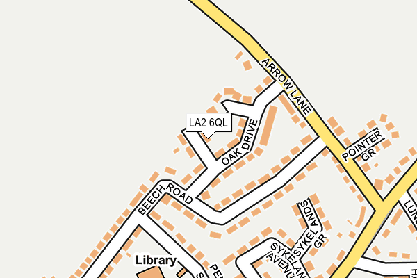 LA2 6QL map - OS OpenMap – Local (Ordnance Survey)