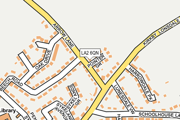 LA2 6QN map - OS OpenMap – Local (Ordnance Survey)