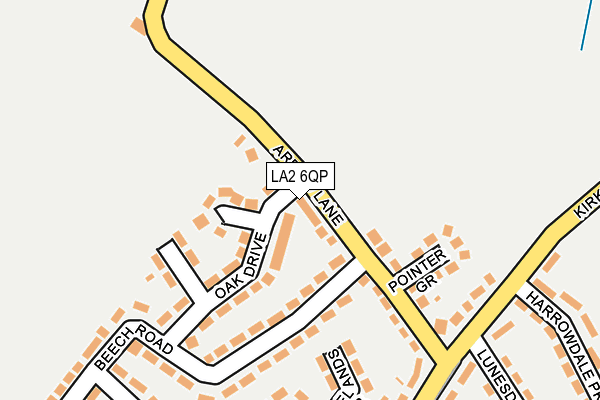 LA2 6QP map - OS OpenMap – Local (Ordnance Survey)