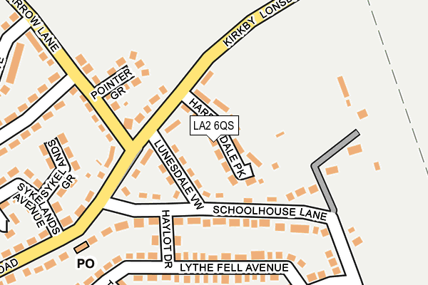LA2 6QS map - OS OpenMap – Local (Ordnance Survey)