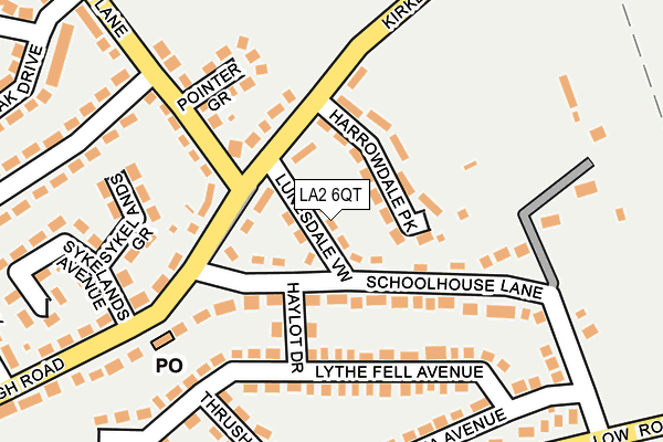 LA2 6QT map - OS OpenMap – Local (Ordnance Survey)