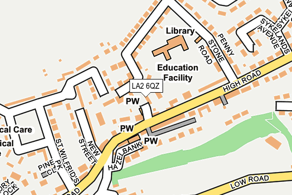 LA2 6QZ map - OS OpenMap – Local (Ordnance Survey)