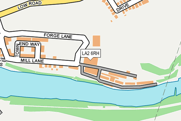 LA2 6RH map - OS OpenMap – Local (Ordnance Survey)