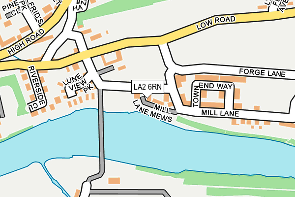 LA2 6RN map - OS OpenMap – Local (Ordnance Survey)
