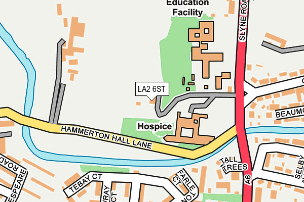 LA2 6ST map - OS OpenMap – Local (Ordnance Survey)