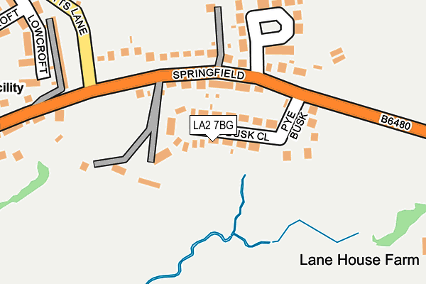 LA2 7BG map - OS OpenMap – Local (Ordnance Survey)