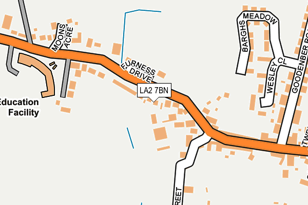 LA2 7BN map - OS OpenMap – Local (Ordnance Survey)