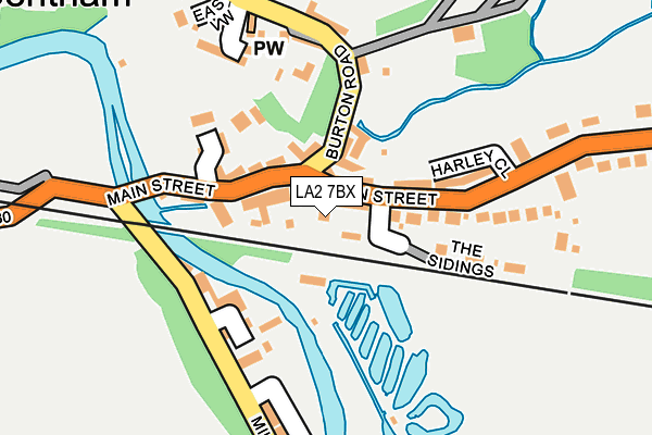 LA2 7BX map - OS OpenMap – Local (Ordnance Survey)