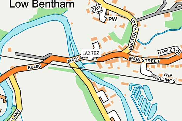 LA2 7BZ map - OS OpenMap – Local (Ordnance Survey)